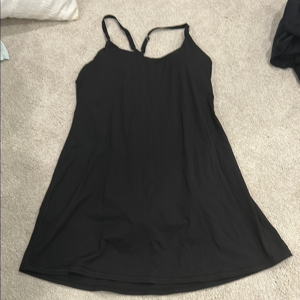 Black Dress with Pocket Shorts